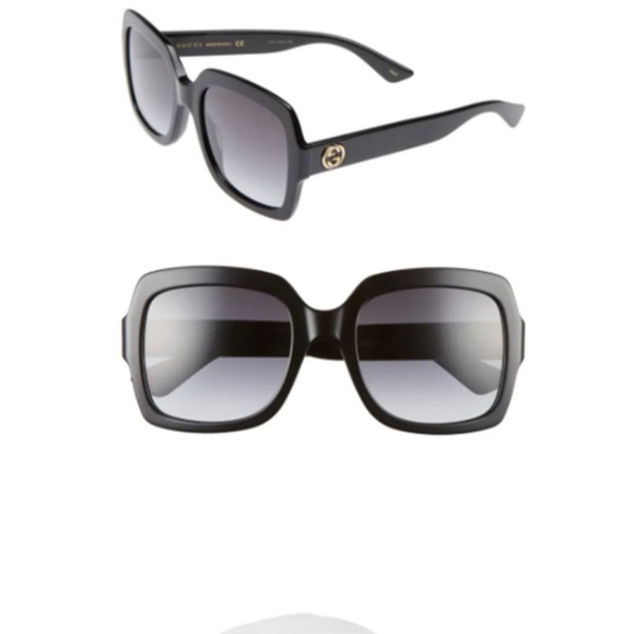 Gucci Sunglasses Style GG0036S Black w Gold GG Logo - LIKE NEW! - Picture 8 of 15